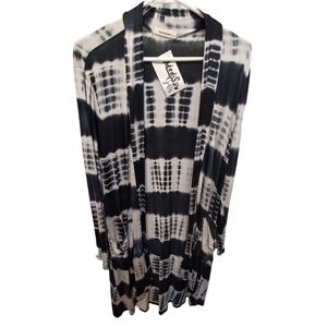 Bluheaven tie dye long open cardigan size small nwot